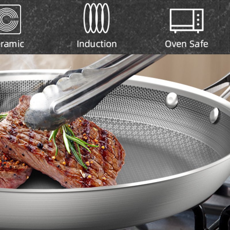 Searing in a COOKER KING hybrid pan