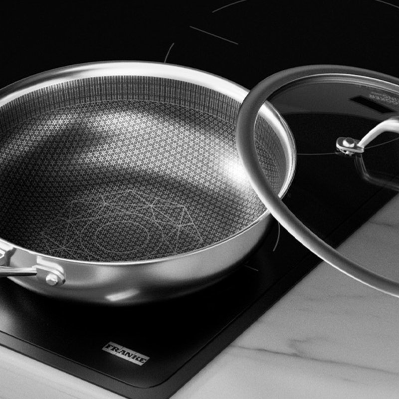 COOKER KING pan on an induction cooktop