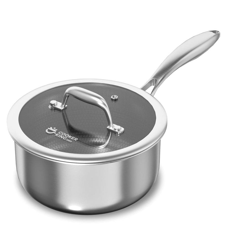 COOKER KING 1.5 Quart Stainless Steel Saucepan