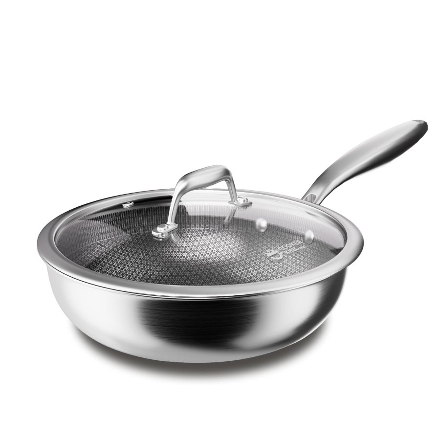 COOKER KING 12-Inch Hybrid Stainless Steel Wok