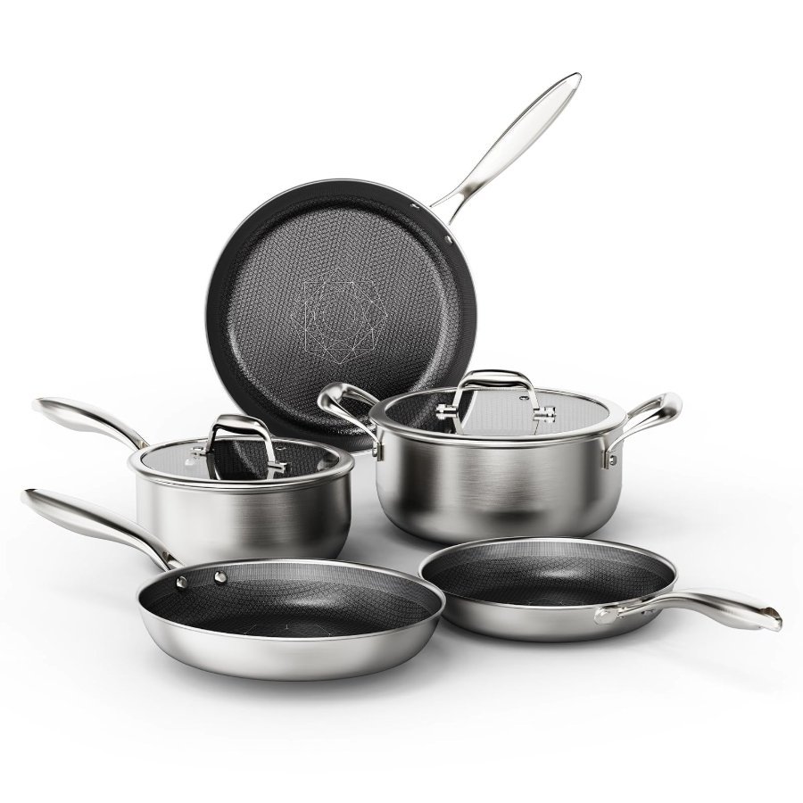 COOKER KING Stainless Steel 7PCS Cookware Set